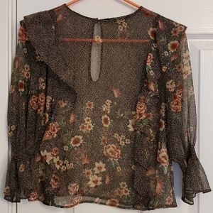 XS sheer blouse